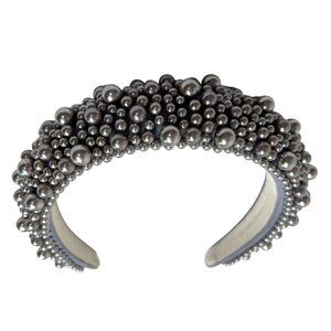 OLA. Beaded Headband in Silver